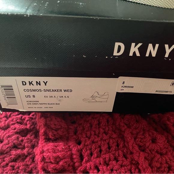 DKNY Black and White Logo Sneakers - Picture 4 of 5